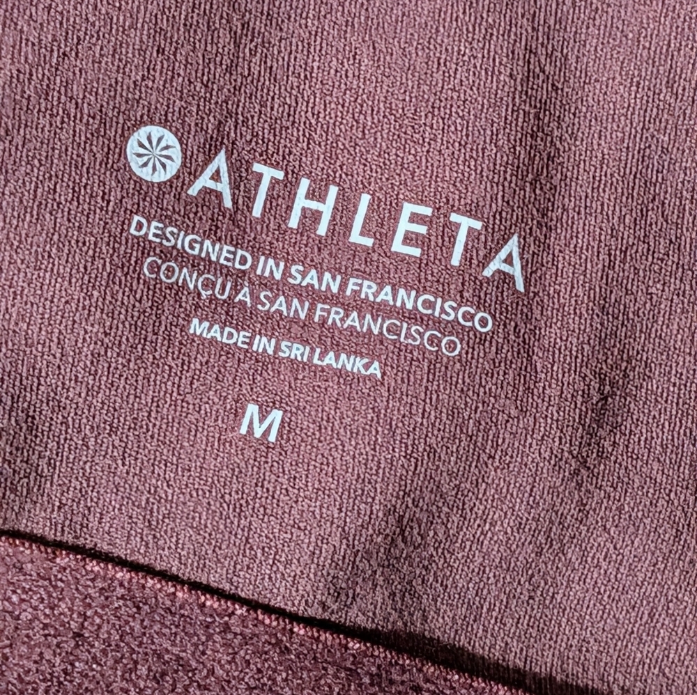 Athleta Conscious Crop Cut Out Bra Top in tawny rose Size medium - Picture 4 of 4